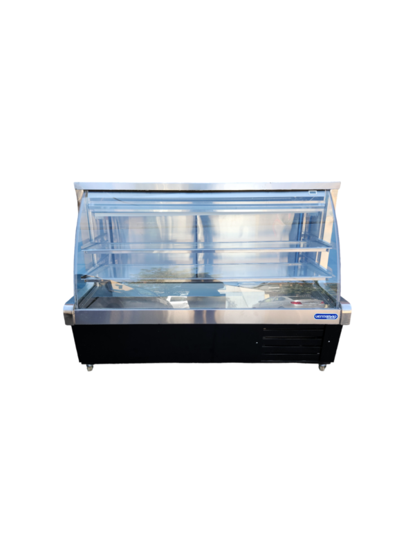 Vitrina nacional refrigerada vidrio curvo 1.50mts - Imagen 3