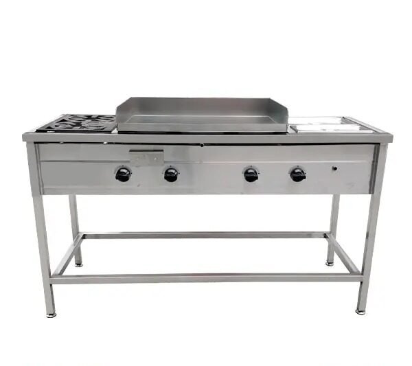 Lonchera churrasquera de 50×70 cm con 2 quemadores de 15 cm Cousiño