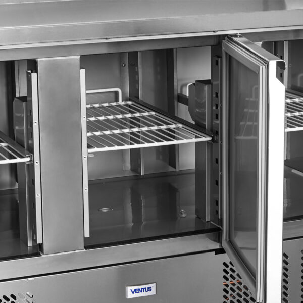 Meson Saladette 3 Ptas Cub.Acero Inox. Vmrsl-375 Benefit Ventus - Imagen 4