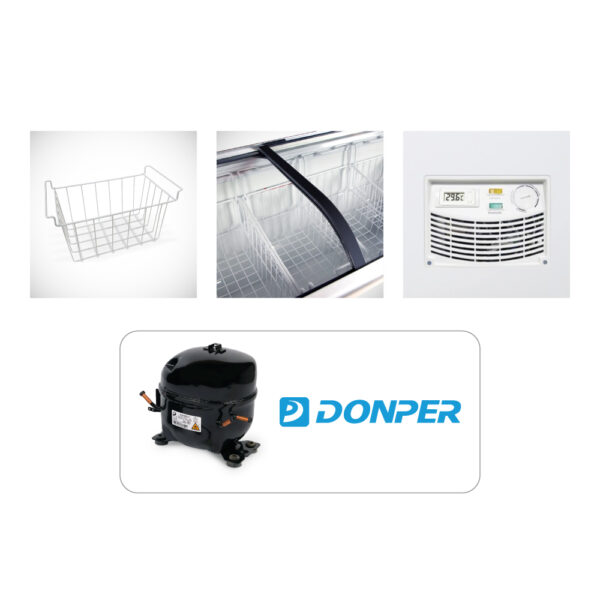 Congelador Dual Tipo Isla vidrio curvo SD520Q Maigas - Imagen 4